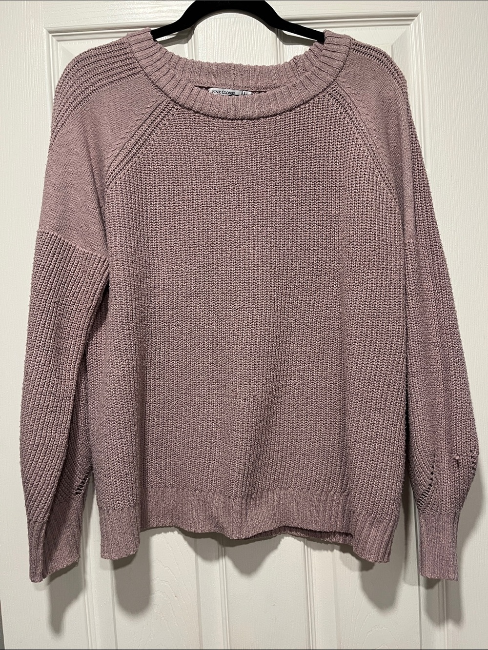 Pink Clover Dusty Mauve Crewneck Sweater